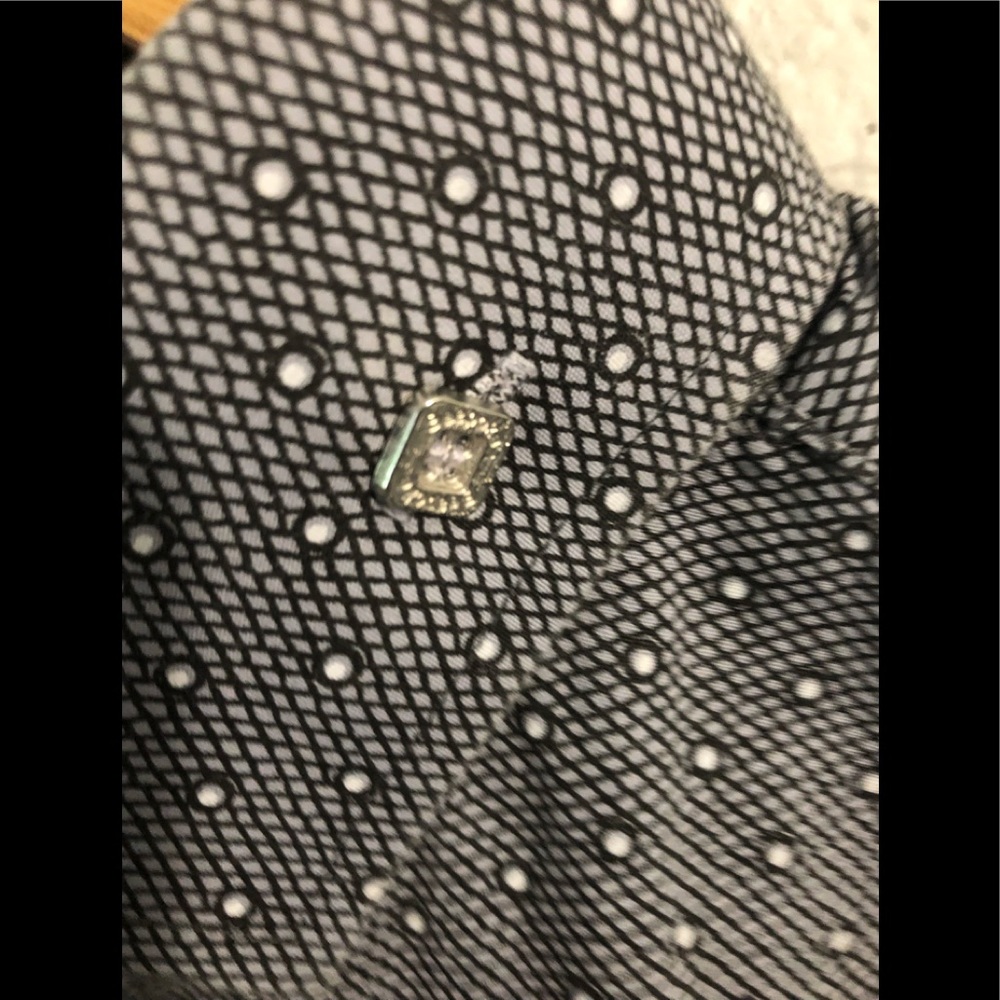 Men’s BESPOKE Gray Dress Shirt Size Large EUC - Picture 4 of 7
